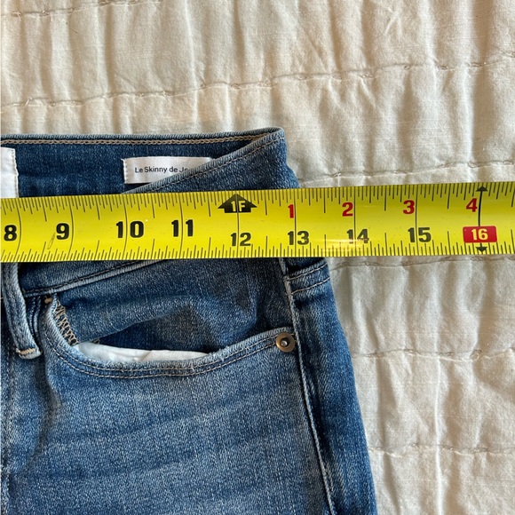 Frame Le Skinny de Jeanne w Neutral/Desert Color Block Patch Detail - Picture 10 of 13